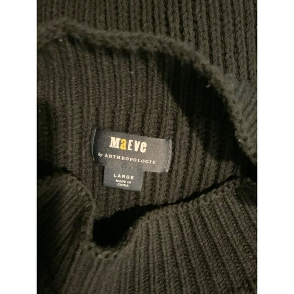 Maeve Anthropologie Black & White Boxy Tunic Sweater, Size Large (US) - Picture 5 of 5